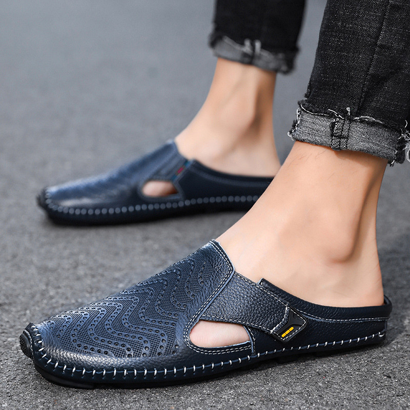 Sandalias transpirables de piel italiana