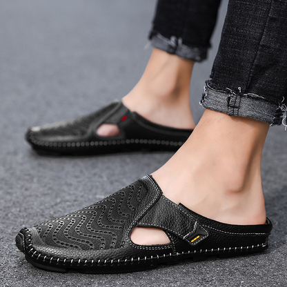 Sandalias transpirables de piel italiana