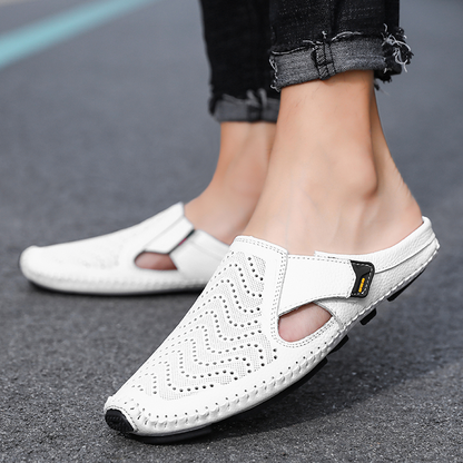 Sandalias transpirables de piel italiana