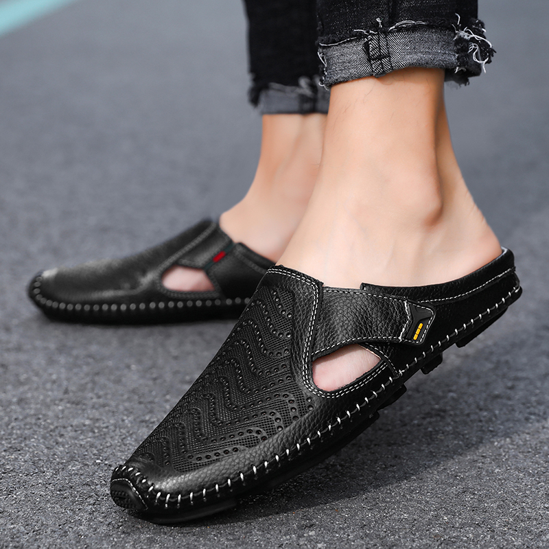 Sandalias transpirables de piel italiana