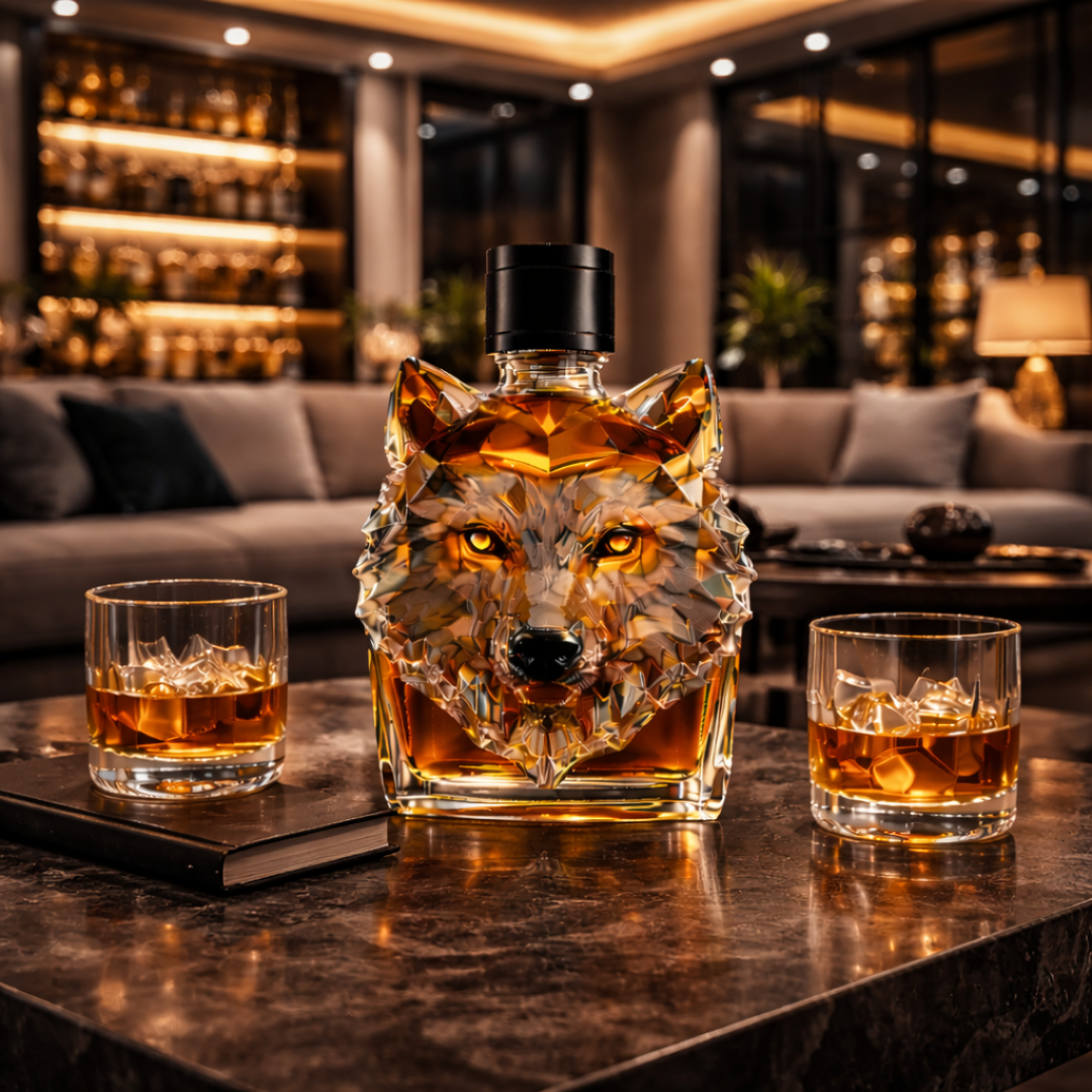Botella de whisky - Edición Lobo