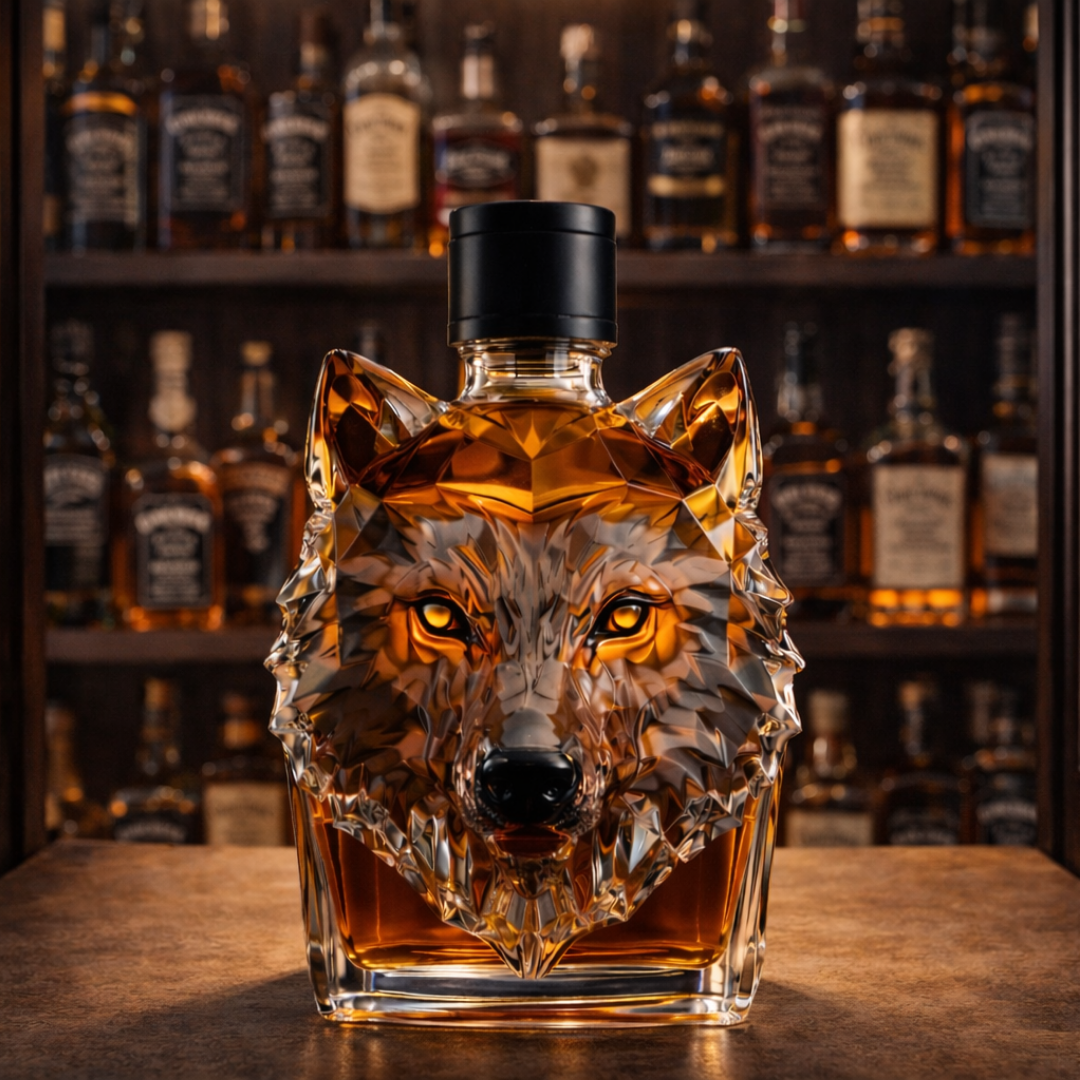 Botella de whisky - Edición Lobo