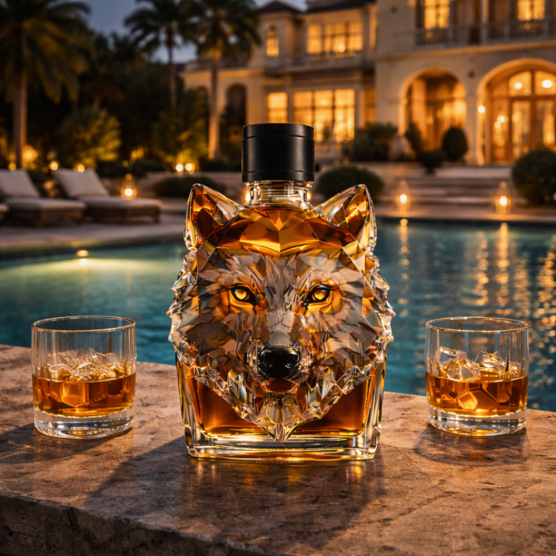 Botella de whisky - Edición Lobo