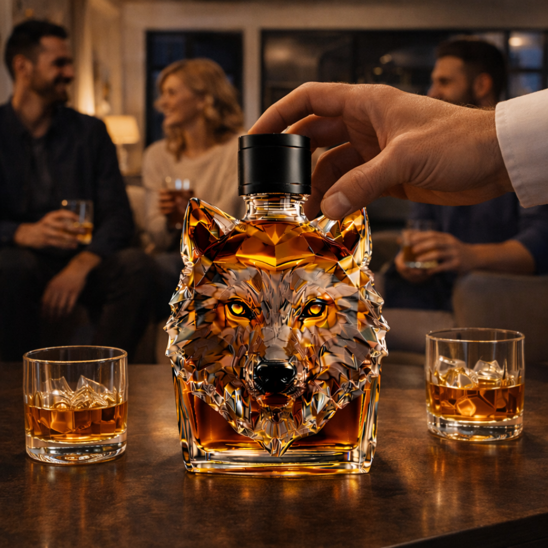 Botella de whisky - Edición Lobo