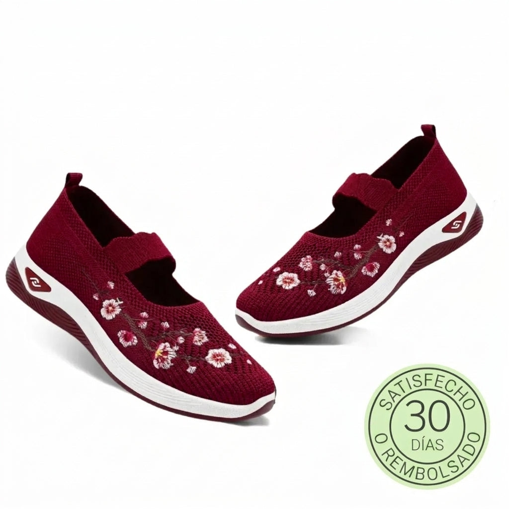Flora™ | Zapatillas florales con comodidad ortopédica