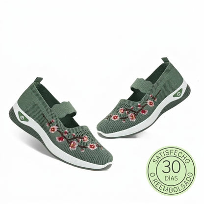 Flora™ | Zapatillas florales con comodidad ortopédica
