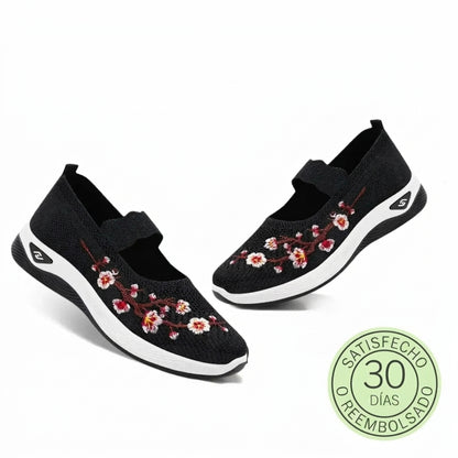 Flora™ | Zapatillas florales con comodidad ortopédica