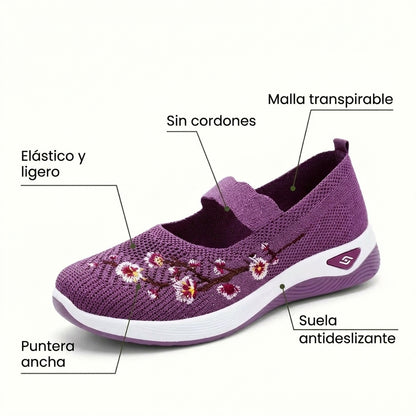 Flora™ | Zapatillas florales con comodidad ortopédica
