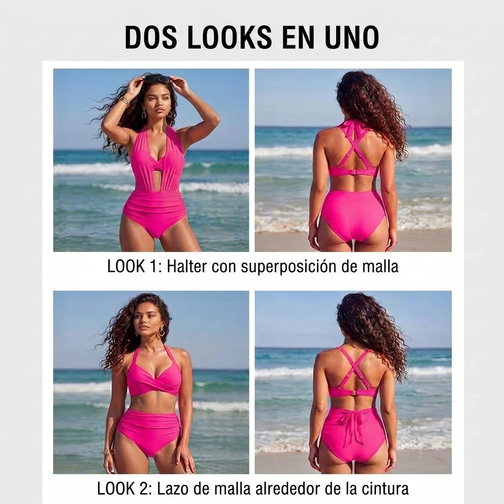 Sabina | Bikini 2 en 1 de talle alto moldeador