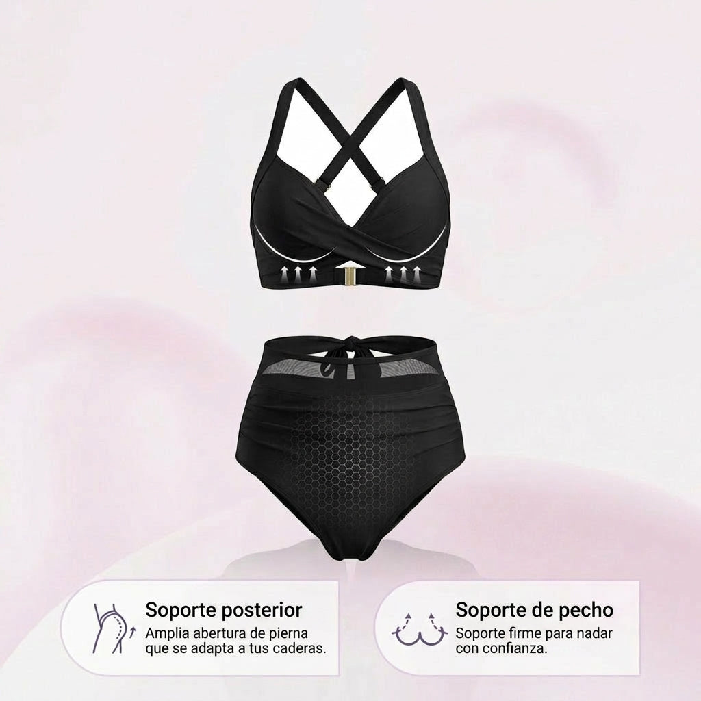 Sabina | Bikini 2 en 1 de talle alto moldeador