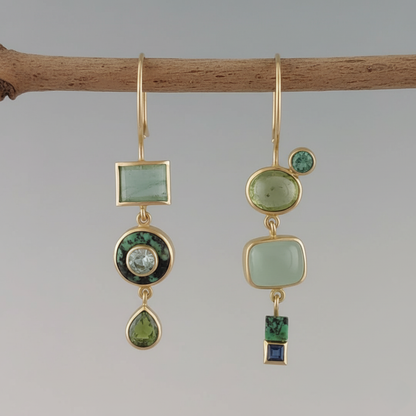 Esmeralda™ | Pendientes vintage verdes