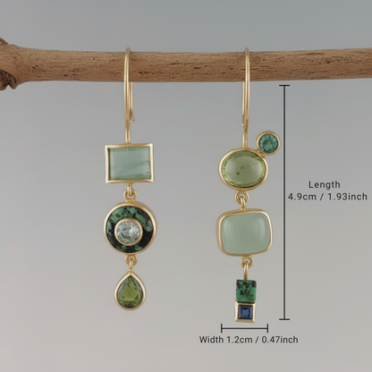 Esmeralda™ | Pendientes vintage verdes