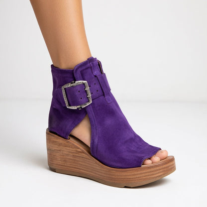 Olivia™ — Botines abiertos de cuña de estilo moderno