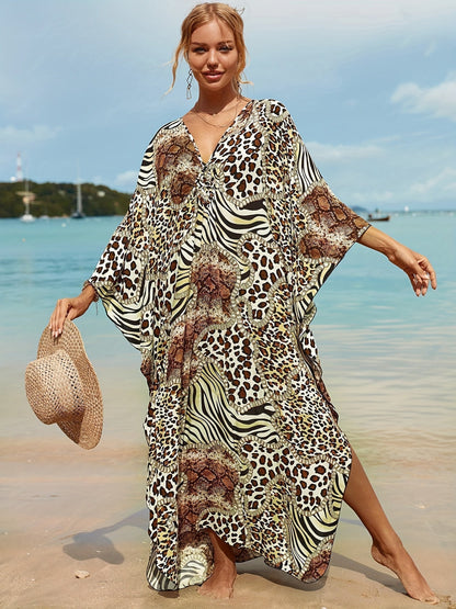 🌴 Vestido Tropical de Fibra de Bambú 🌴