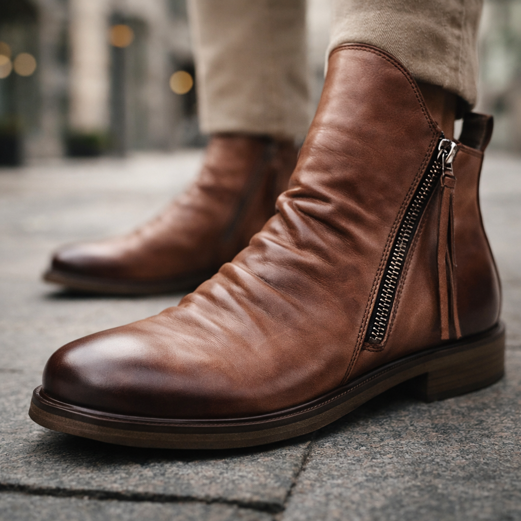 Botines Chelsea de piel