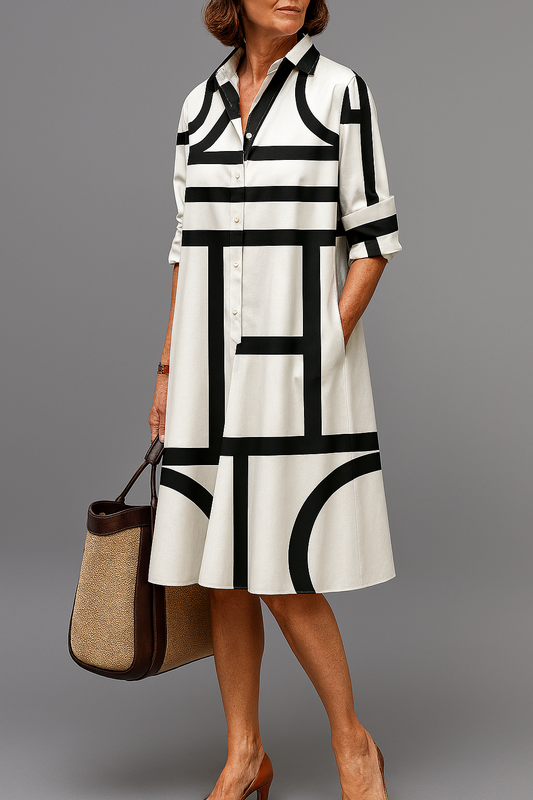 Elena | Vestido midi contemporáneo
