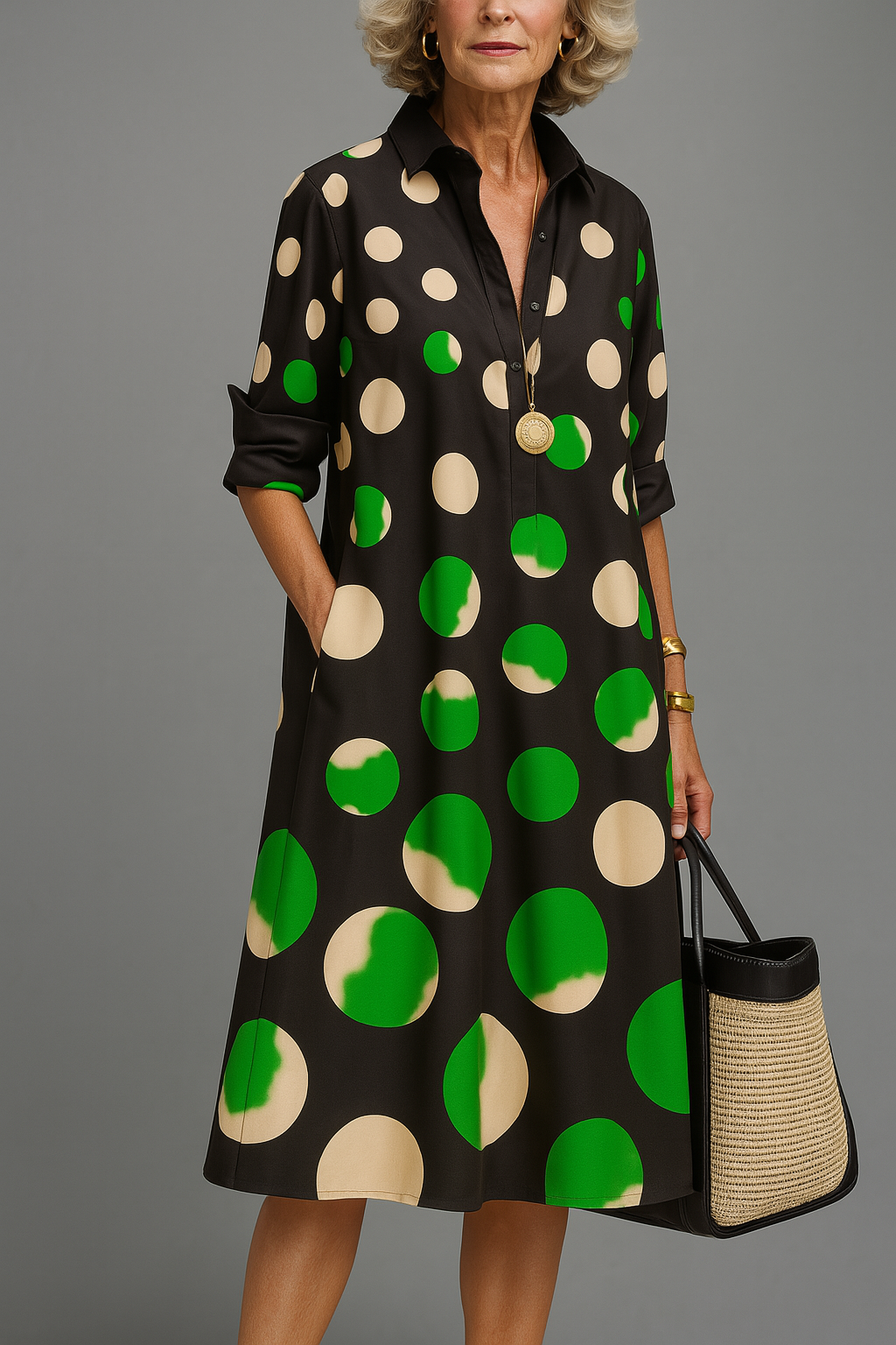 Bérénice | Robe Midi GraphiqueBeatriz | Vestido midi gráfico