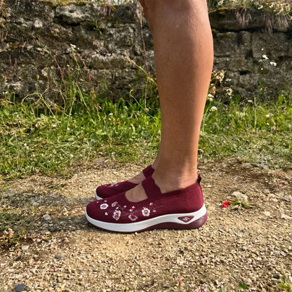Flora™ | Zapatillas florales con comodidad ortopédica