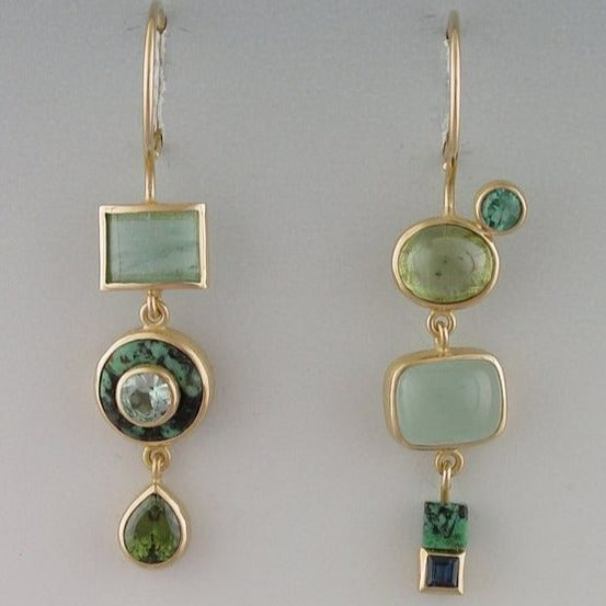Esmeralda™ | Pendientes vintage verdes