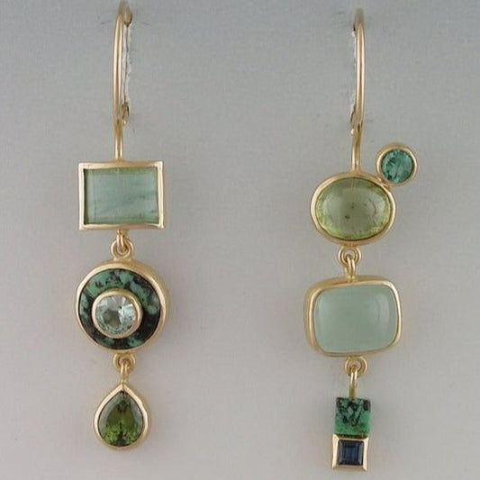 Esmeralda™ | Pendientes vintage verdes