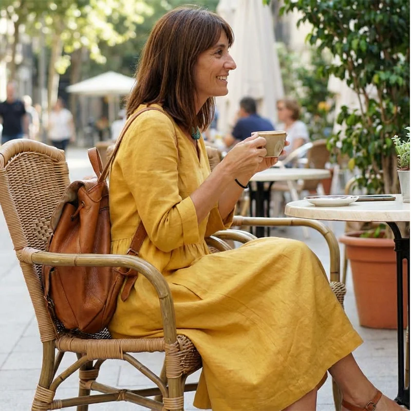 Vestido de lino elegante y fresco para primavera