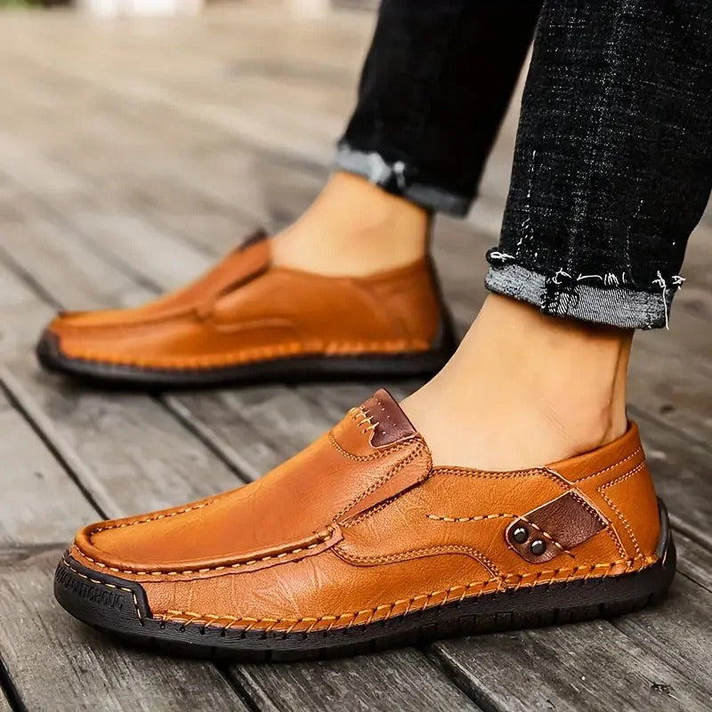 Piel de becerro transpirable. Zapatos de piel clásicos y cómodos para hombre