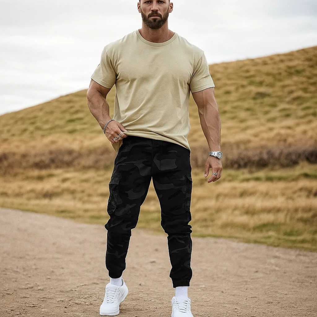 Pantalones de camuflaje de alta calidad para hombre.
