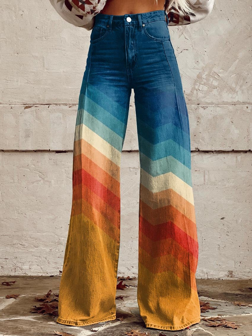 Léa™ - Pantalones retro de zigzag elegantes