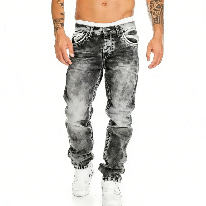 Vaqueros elásticos para hombre de estilo minimalista, ideales para verano, estilo emo
