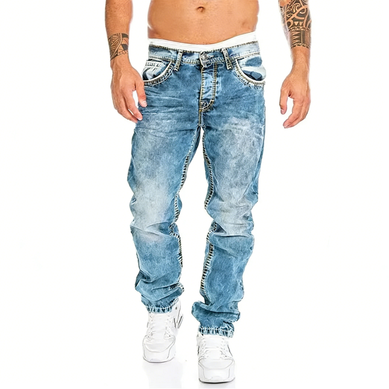 Vaqueros elásticos para hombre de estilo minimalista, ideales para verano, estilo emo