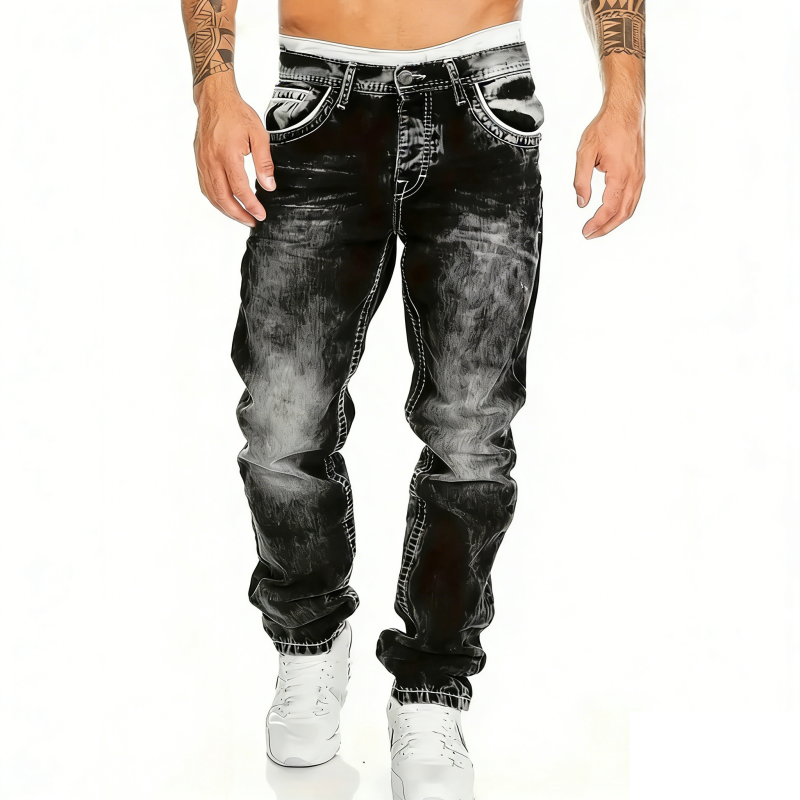 Vaqueros elásticos para hombre de estilo minimalista, ideales para verano, estilo emo