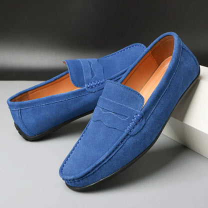 Mocasines retro de ante para hombre