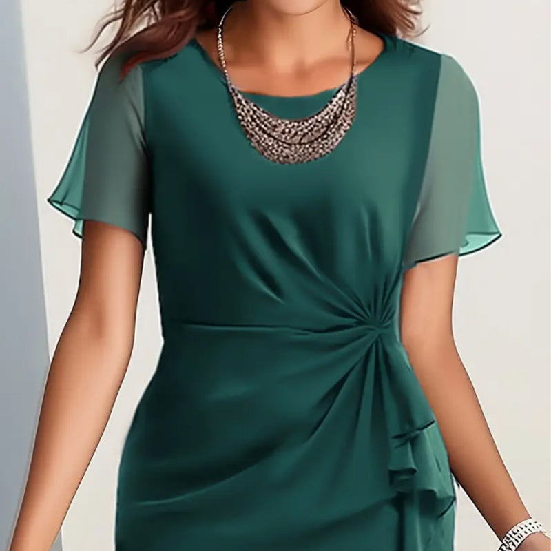 💃Elegantes Mode-Einfarbiges Kleid