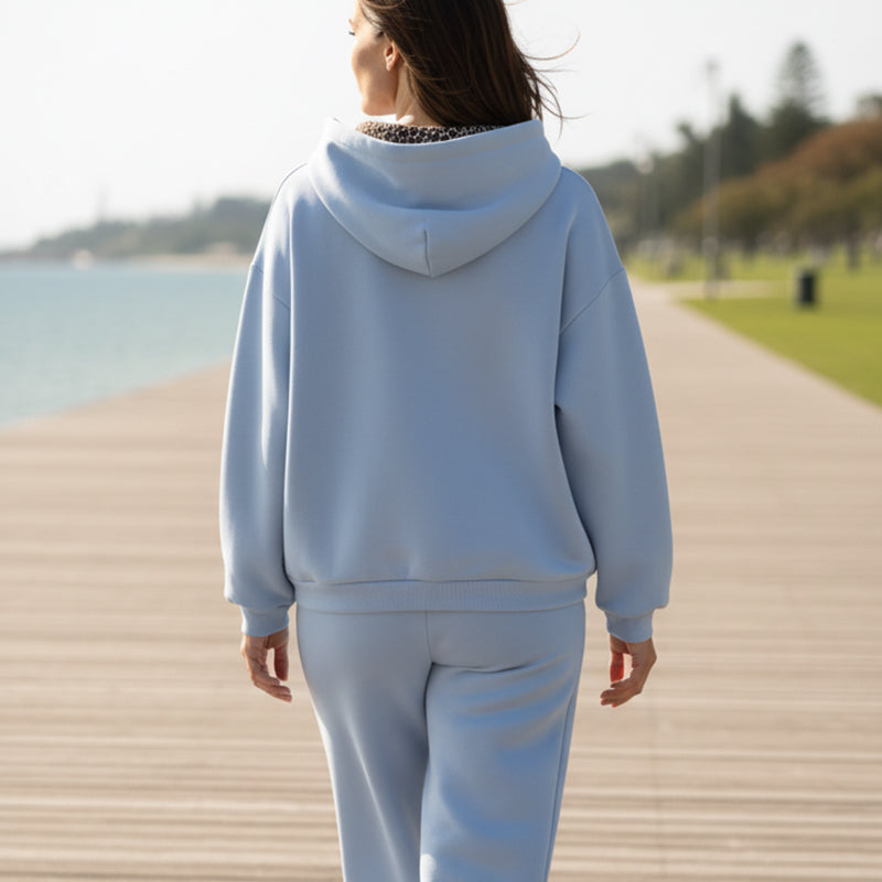 ✨🔥Lässiger Damen-Hoodie mit Leopardenmuster-Futter🐆