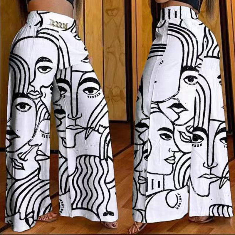 Damen-Hose – Hoher Bund, Weites Bein, Mit Gürtelakzent & Vielseitiger Look ✨