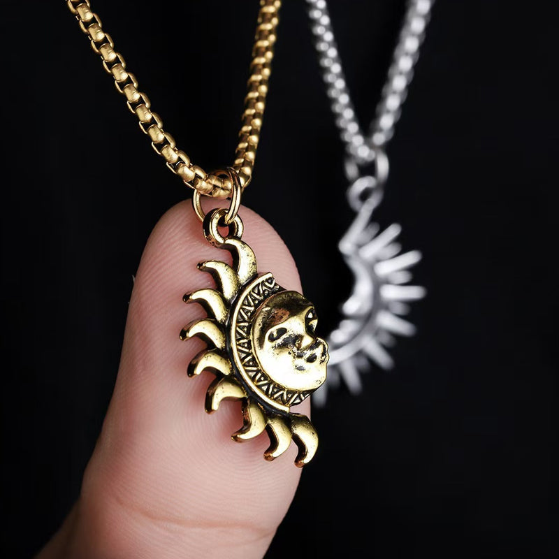 🌞 50% RABATT! 🌙 Sonnen- und Mond-Anhänger-Set – Symbolischer Schmuck, Asymmetrisches Design & Perfektes Geschenk für Paare ✨