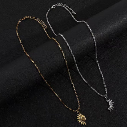 🌞 50% RABATT! 🌙 Sonnen- und Mond-Anhänger-Set – Symbolischer Schmuck, Asymmetrisches Design & Perfektes Geschenk für Paare ✨