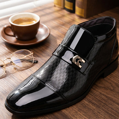 Elegante glänzende PU-Lederschuhe für Herren