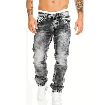 Vaqueros elásticos para hombre de estilo minimalista, ideales para verano, estilo emo