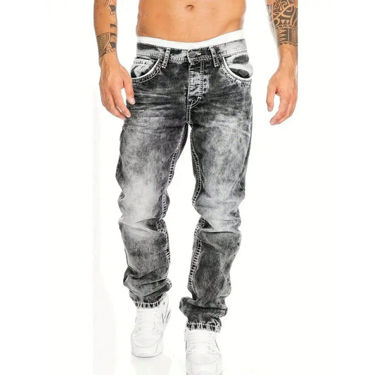 Vaqueros elásticos para hombre de estilo minimalista, ideales para verano, estilo emo