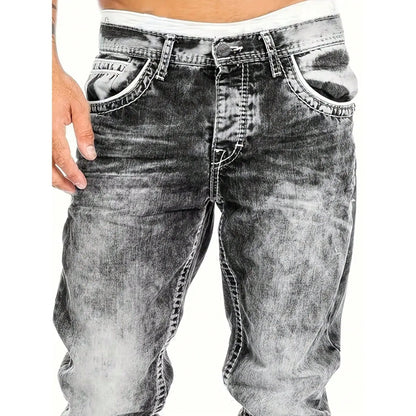 Vaqueros elásticos para hombre de estilo minimalista, ideales para verano, estilo emo