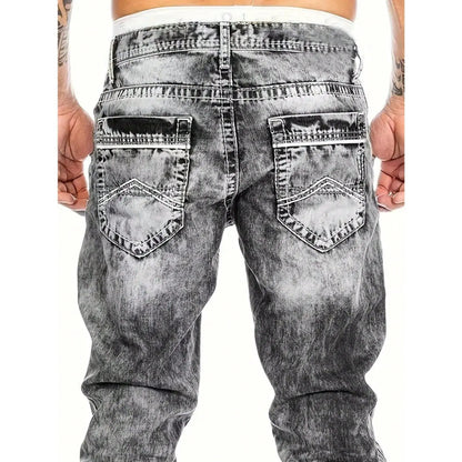 Vaqueros elásticos para hombre de estilo minimalista, ideales para verano, estilo emo