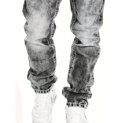 Vaqueros elásticos para hombre de estilo minimalista, ideales para verano, estilo emo