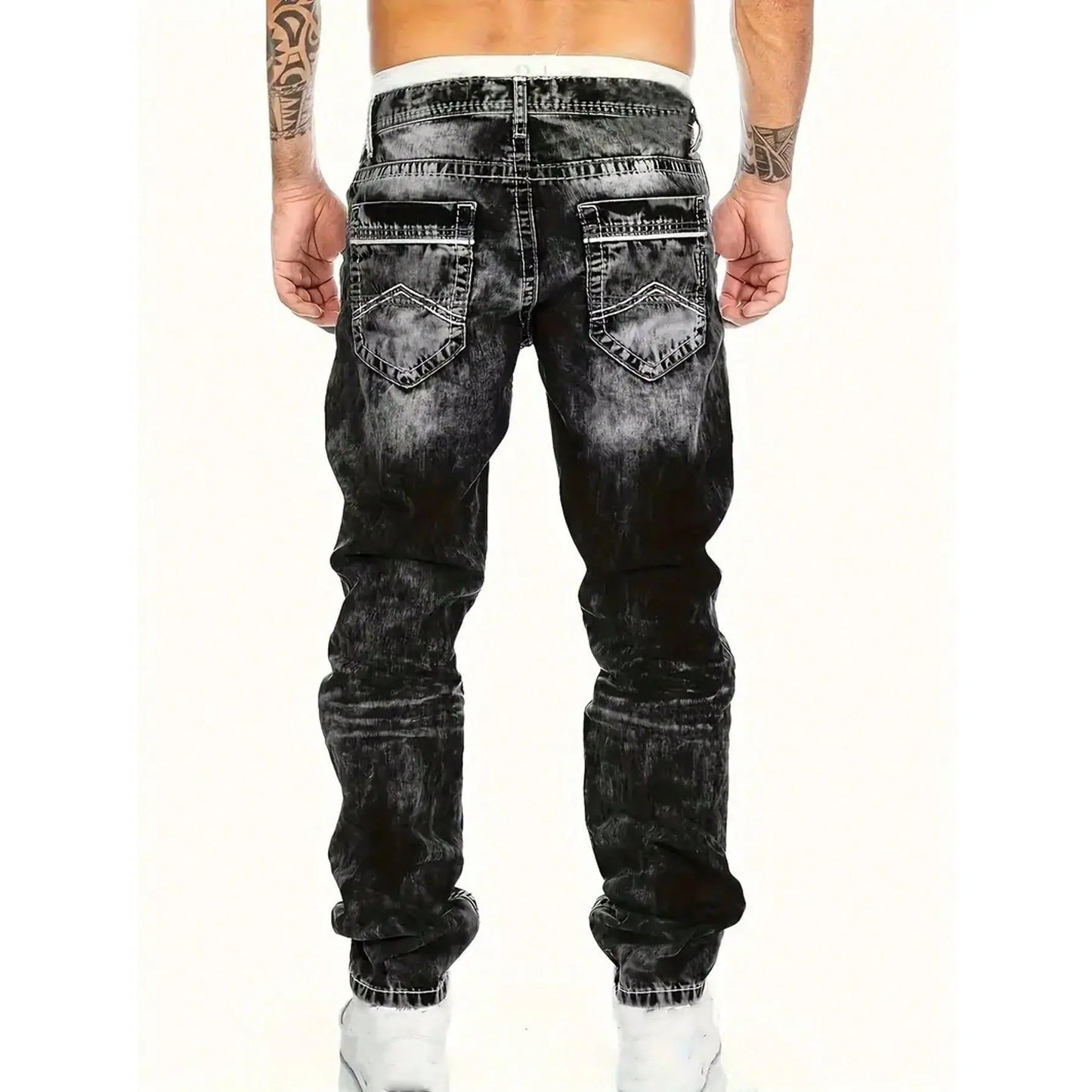 Vaqueros elásticos para hombre de estilo minimalista, ideales para verano, estilo emo