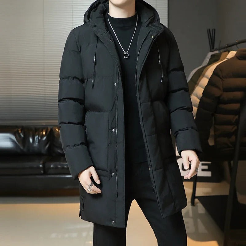 Adrian | Elegante abrigo largo de invierno para hombre